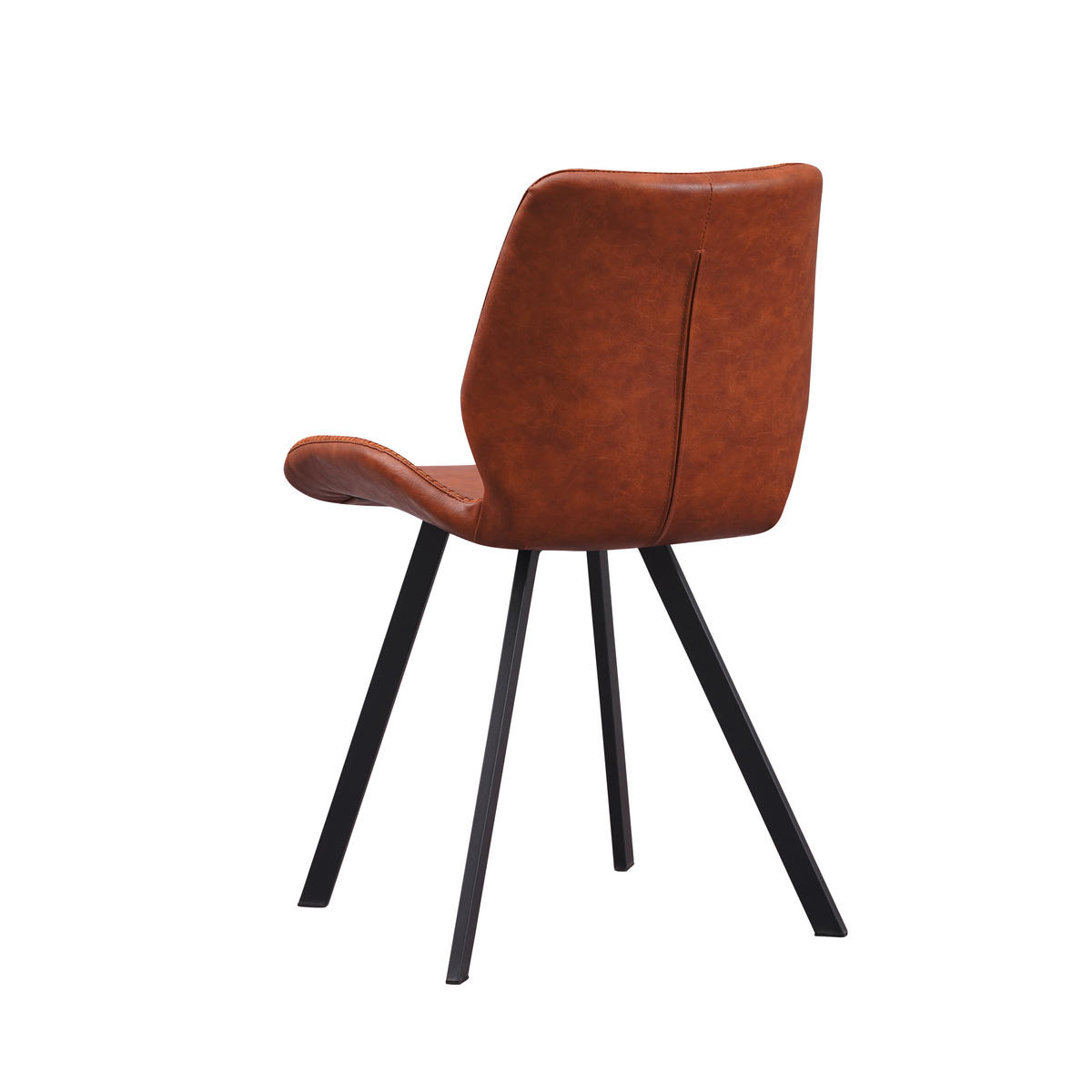 SADA ŽIDLÍ 4 kusy - černá/koňaková, Moderní, kov/textil (44/80/55cm) - MID.YOU