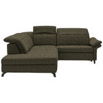 ECKSOFA Braun, Grün Webstoff  - Schwarz/Braun, KONVENTIONELL, Textil/Metall (221/253cm) - Dieter Knoll
