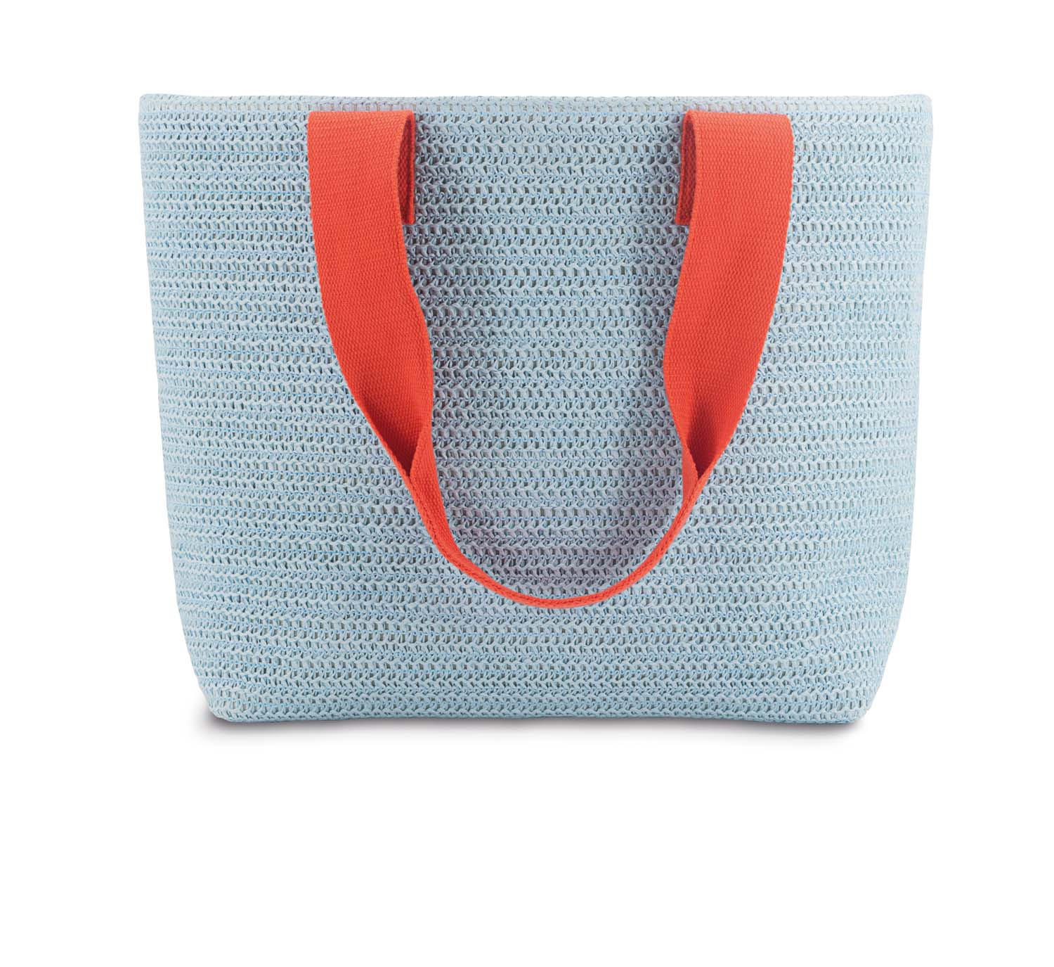 EINKAUFSKORB 48/14,5/32 cm  - Orange/Hellblau, Basics, Papier/Textil (48/14,5/32cm) - REMEMBER
