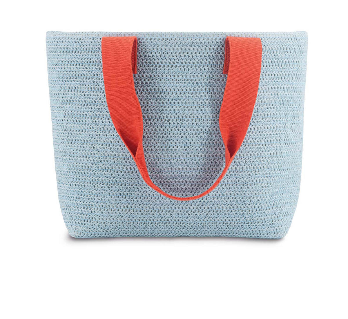 EINKAUFSKORB 48/14,5/32 cm  - Orange/Hellblau, Basics, Papier/Textil (48/14,5/32cm) - REMEMBER