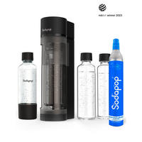 WASSERSPRUDLER Logan  - Schwarz, Basics, Glas/Kunststoff (11.2/42.6/18.8cm) - Sodapop