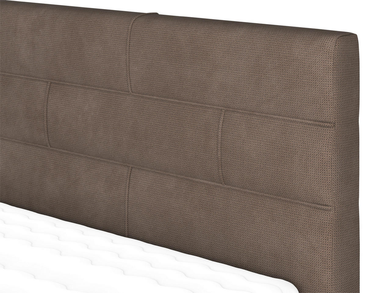 POLSTERBETT 160/200 cm  in Taupe  - Taupe/Weiss, Modern, Holz/Holzwerkstoff (160/200cm) - MID.YOU
