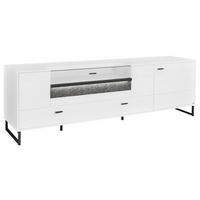 TV-ELEMENT - Dunkelgrau/Weiß, Design, Glas/Holzwerkstoff (213,7/66,5/50,2cm) - SetOne by Musterring