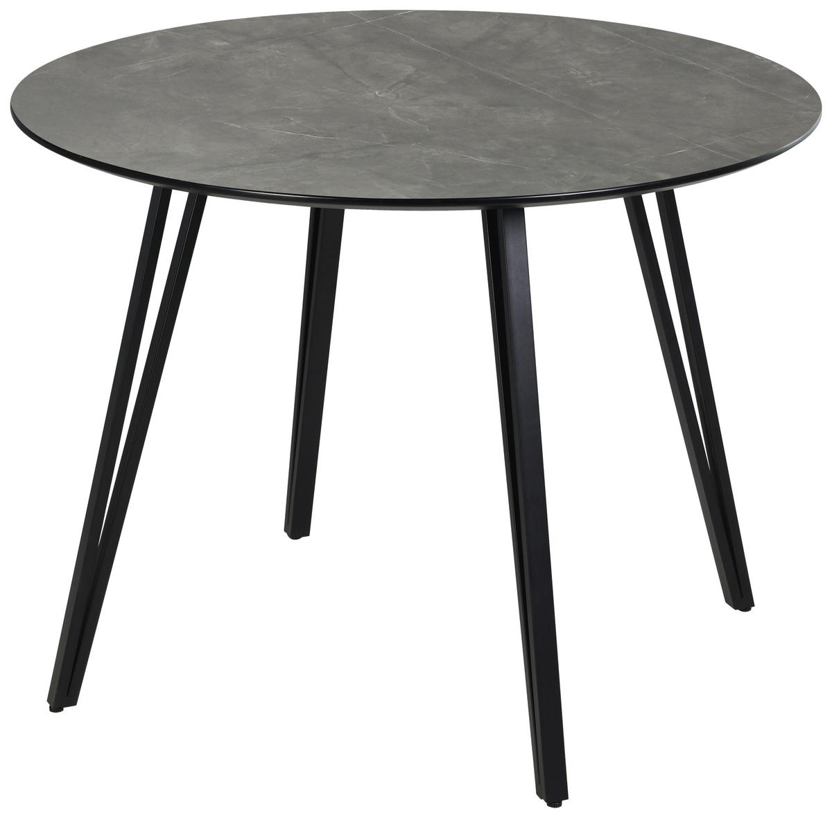 ESSTISCH in Metall, Holzwerkstoff 100/100/75 cm  - Schwarz/Grau, Design, Holzwerkstoff/Metall (100/100/75cm) - Boxxx