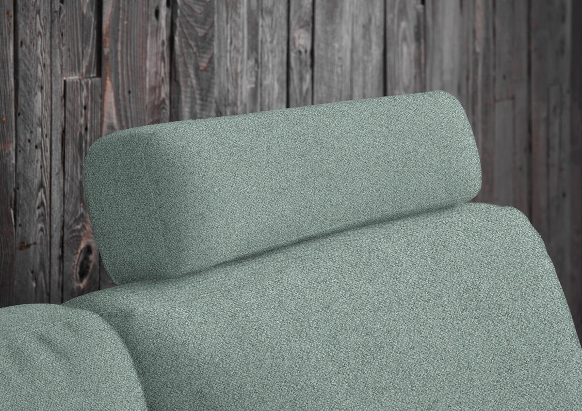 3-SITZER-SOFA in Flachgewebe Salbeigrün  - Salbeigrün/Schwarz, Design, Textil/Metall (226/89/97cm) - Pure Home Lifestyle