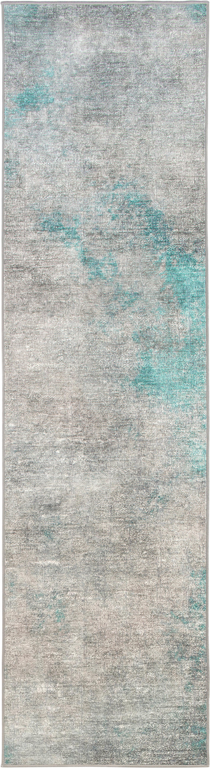 LÄUFER Ondea Onis 80/300 cm  in Grau, Türkis, Hellgrau  - Türkis/Hellgrau, Design, Kunststoff/Textil (80/300cm) - Lindorug