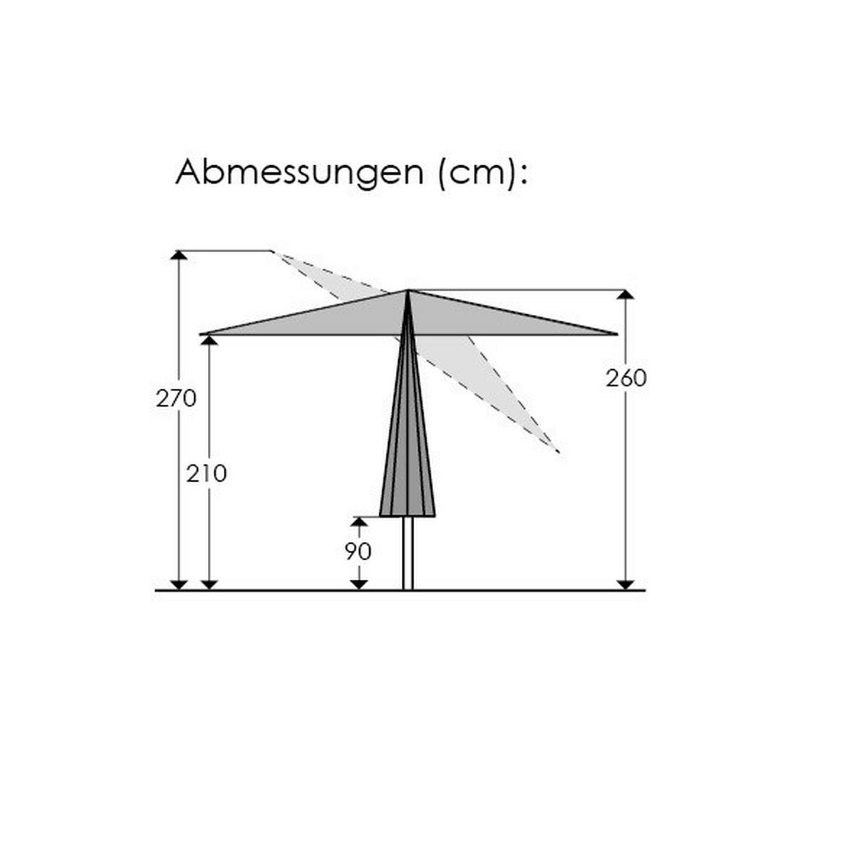 SONNENSCHIRM   - Anthrazit/Hellgrün, Basics, Textil/Metall (270/260/270cm) - Schneider