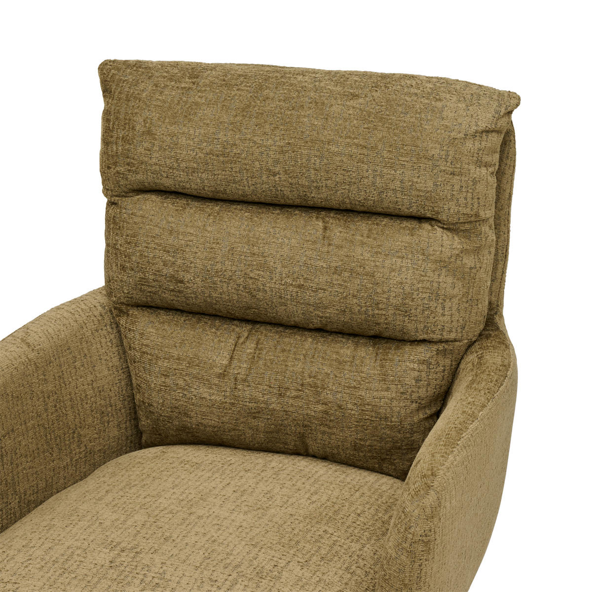 ARMLEHNSTUHL  Sitzfläche 180° drehbar Webstoff  - Schwarz/Grün, Modern, Textil/Metall (57/95/65cm) - MID.YOU