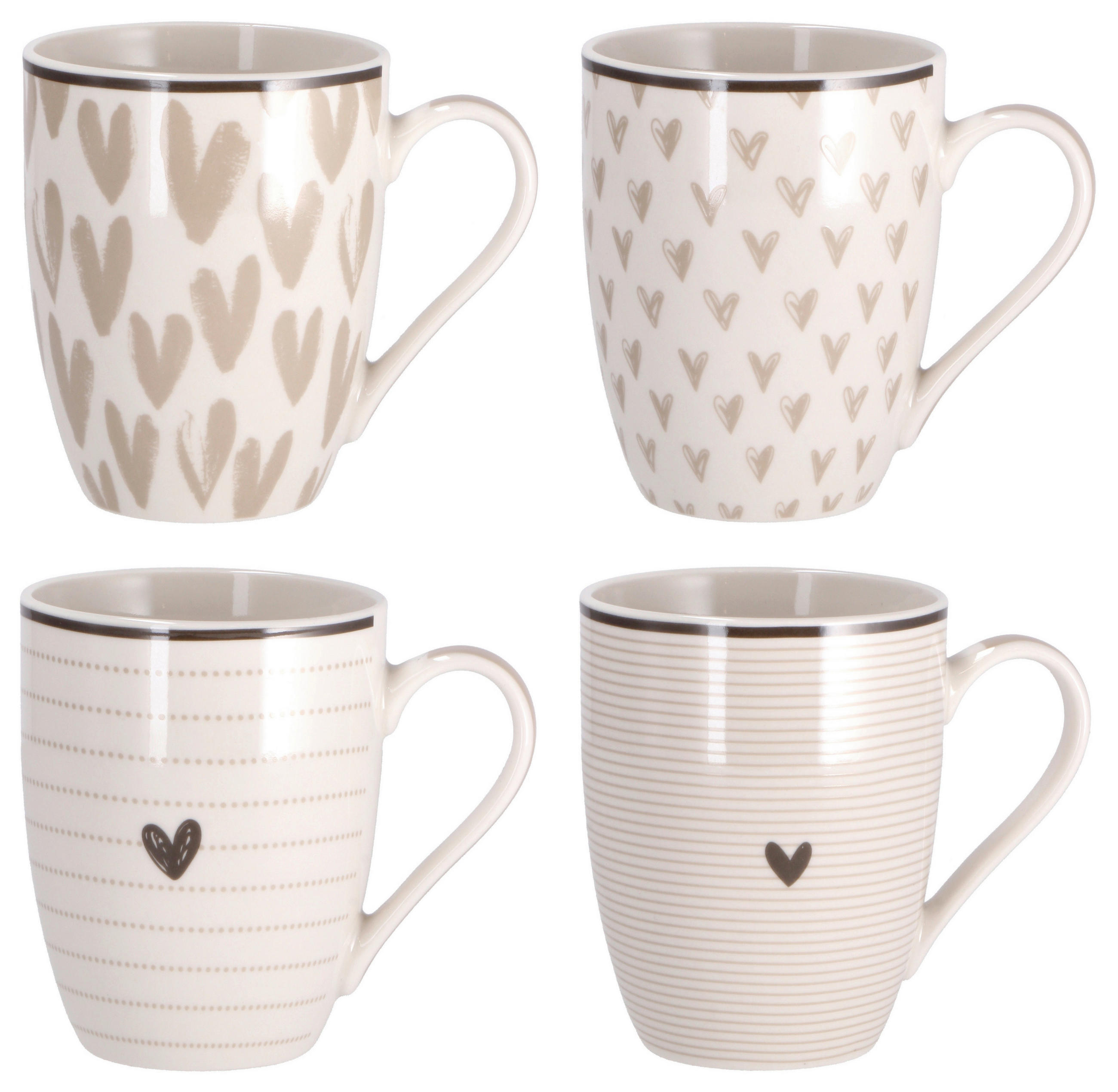 LONČEK ZA KAVO         - barve alabaster, Basics, keramika (8/10cm)