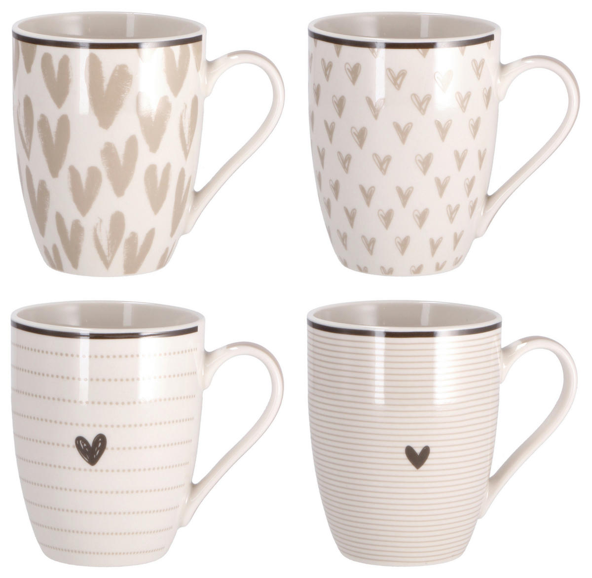 LONČEK ZA KAVO         - barve alabaster, Basics, keramika (8/10cm)