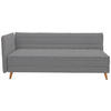 LIEGE in Grau  - Grau, MODERN, Holz/Textil (210/84/130cm) - Joka