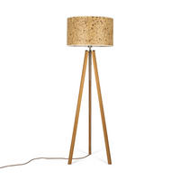 STEHLEUCHTE Skandinavisch 50/150/50 cm  - Eichefarben/Rot, Basics, Naturmaterialien/Holz (50/150/50cm)