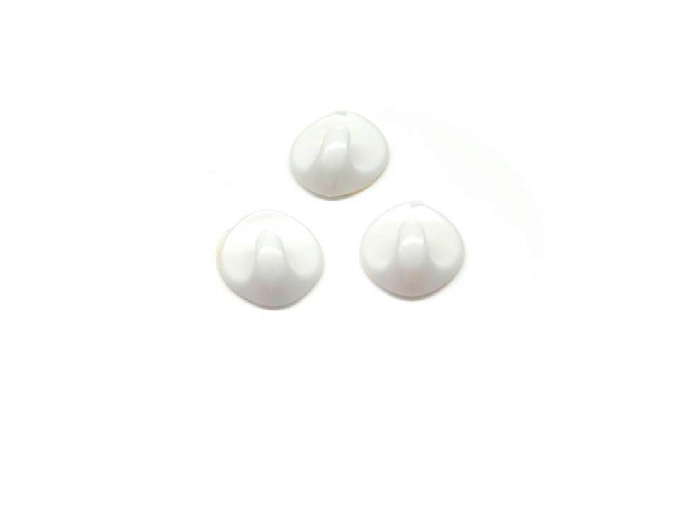 NÁSTENNÝ HÁČIK, biela - biela, Basics, plast (3cm)