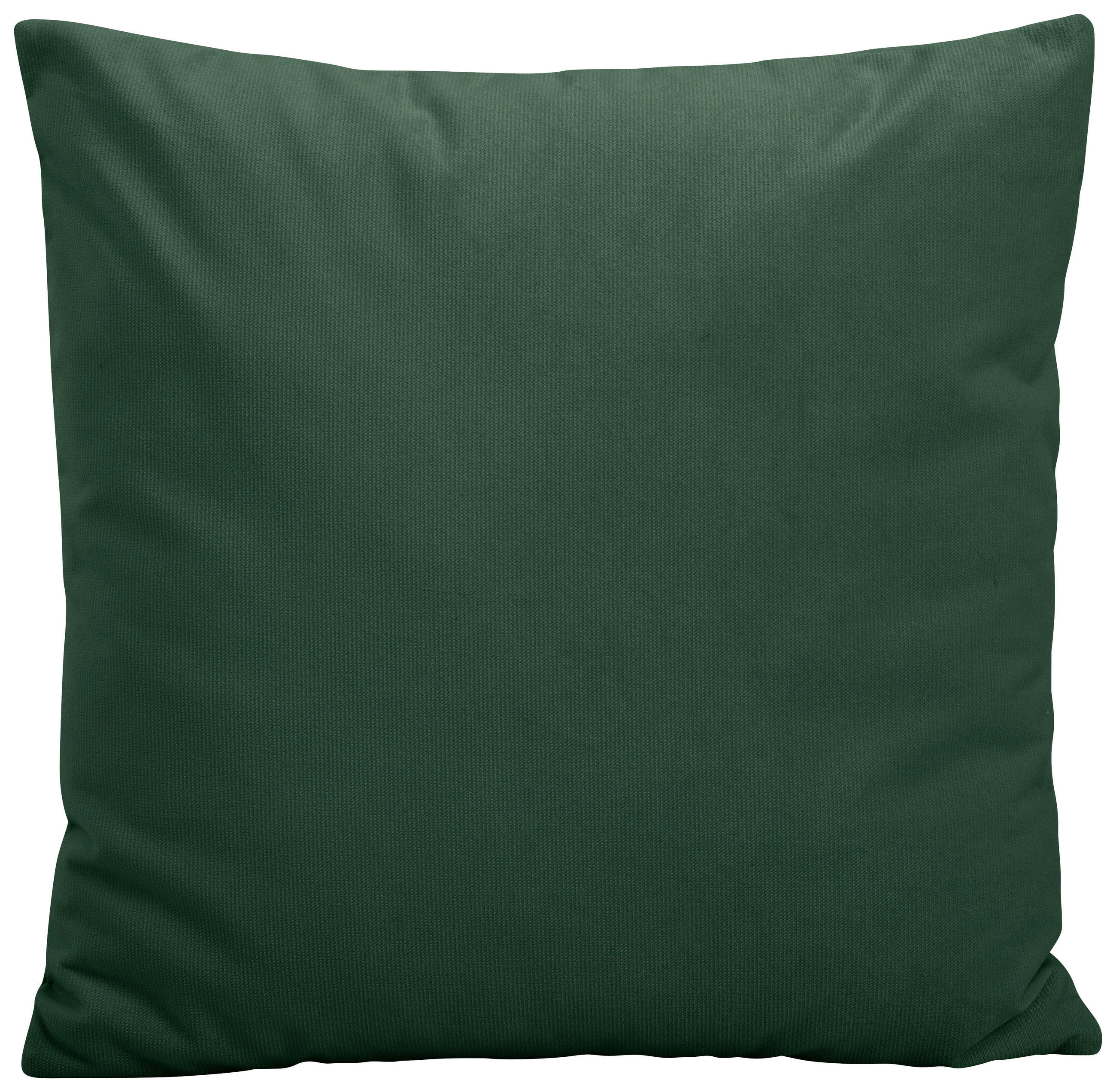 Zierkissen Lenata 55x55 Cm Dunkelgrün Velours Mit Zipp