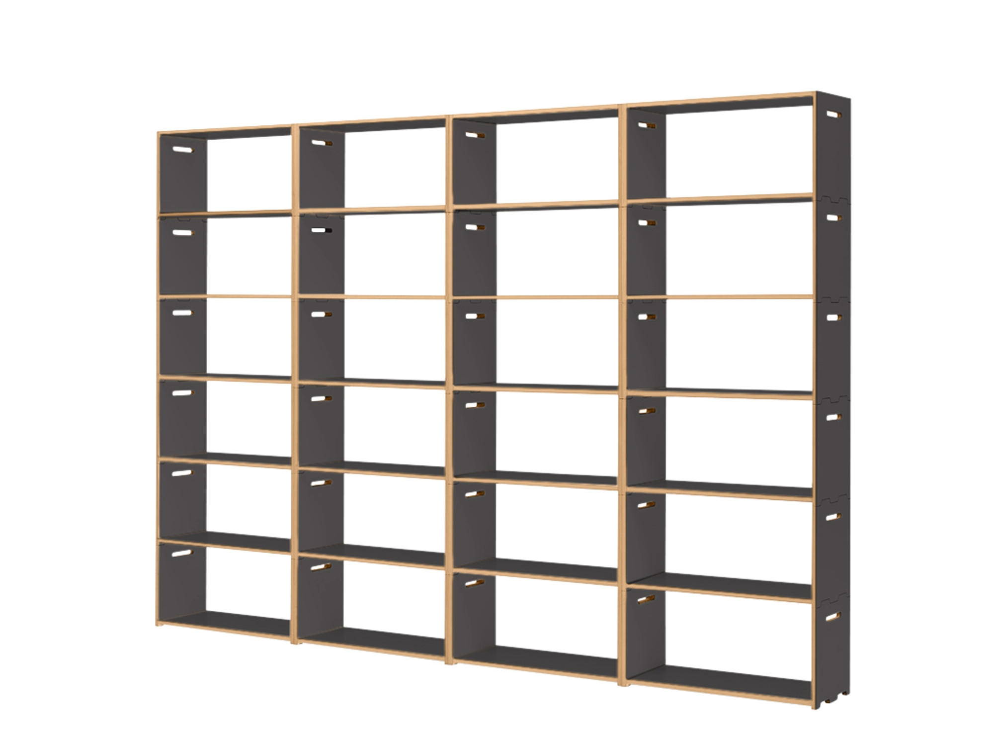 AKTENREGAL Buchefarben, Anthrazit  - Anthrazit/Buchefarben, MODERN, Holzwerkstoff (304/214,3/32cm) - Tojo