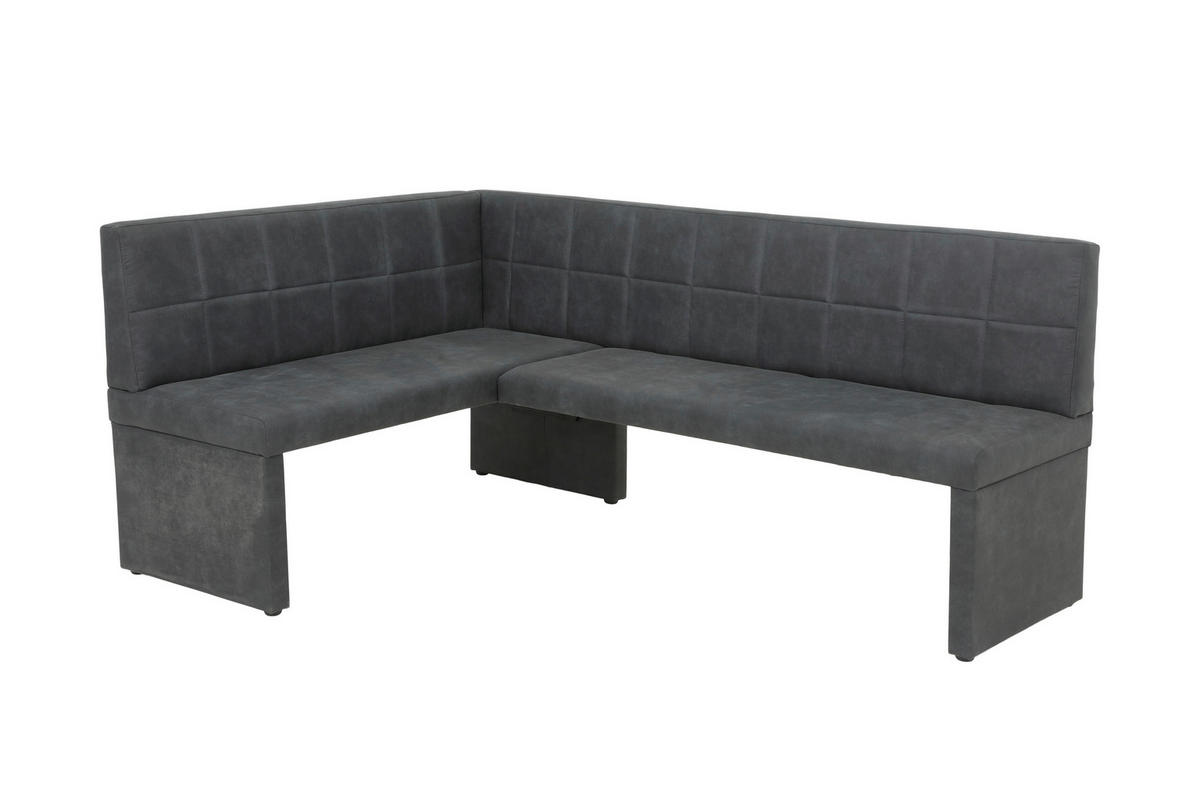 ECKBANK 200/90 cm Mikrofaser Anthrazit   - Anthrazit, MODERN, Holz/Textil (200/90cm) - MID.YOU