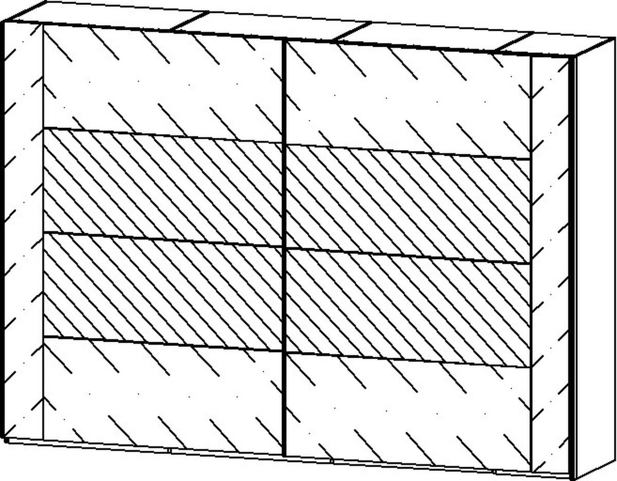 SCHWEBETÜRENSCHRANK in Graphitfarben  - Graphitfarben, Design, Glas/Holzwerkstoff (316/223/68cm) - Xora