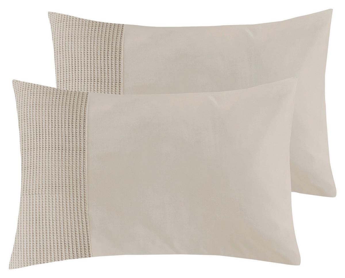 KISSENHÜLLEN-SET 40/80 cm  - Sandfarben, Design, Textil (40/80cm) - Novel