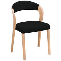 STUHL in Holz, Textil Schwarz, Wildeiche  - Wildeiche/Schwarz, Natur, Holz/Textil (55/79,5/55cm) - Voglauer