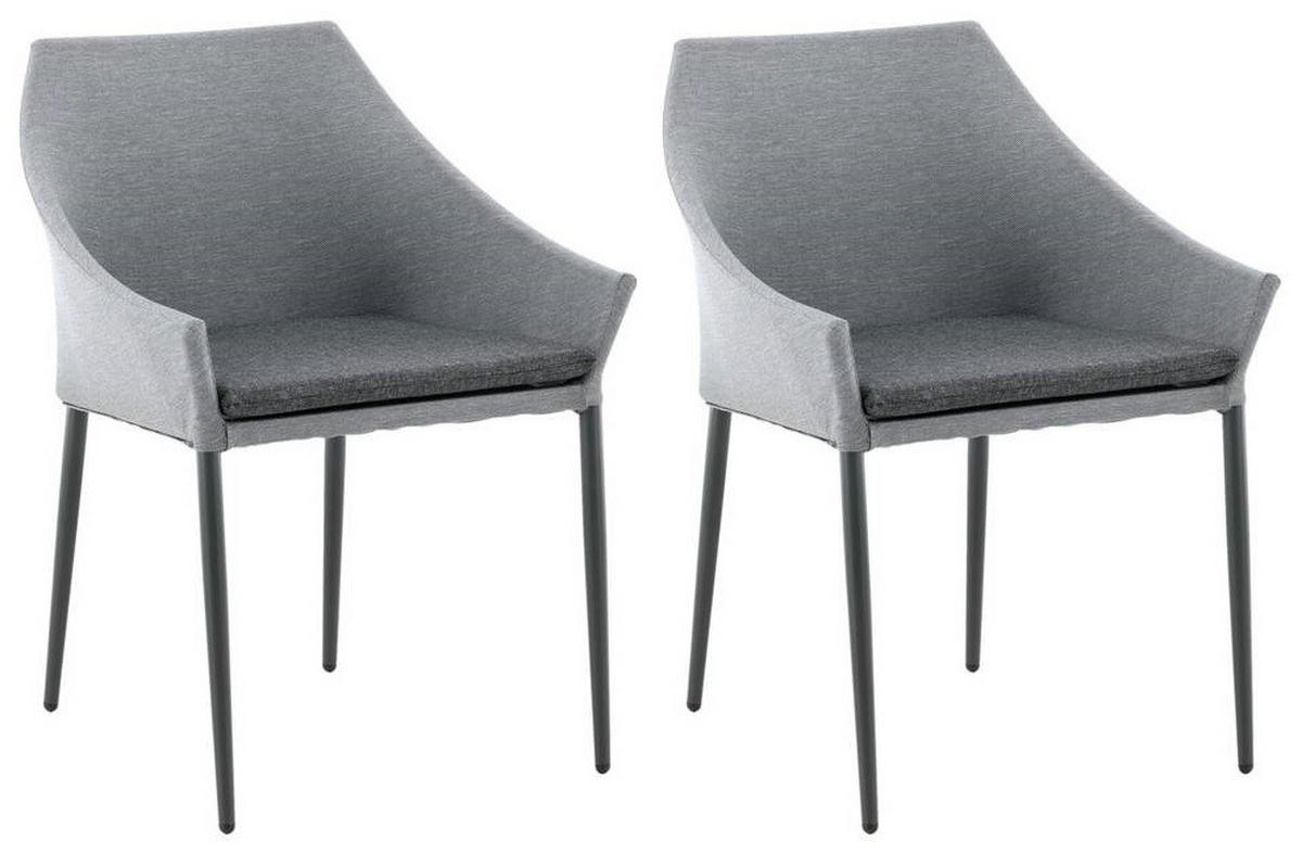 UTESTOLAR SET i metall, textil svart, mörkgrå  - mörkgrå/svart, Klassisk, metall/textil (60/81/62cm) - Gardenson