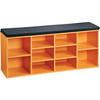 SCHUHREGAL 103,5/48/29,5 cm  - Schwarz/Orange, Basics, Holzwerkstoff/Textil (103,5/48/29,5cm) - Kesper