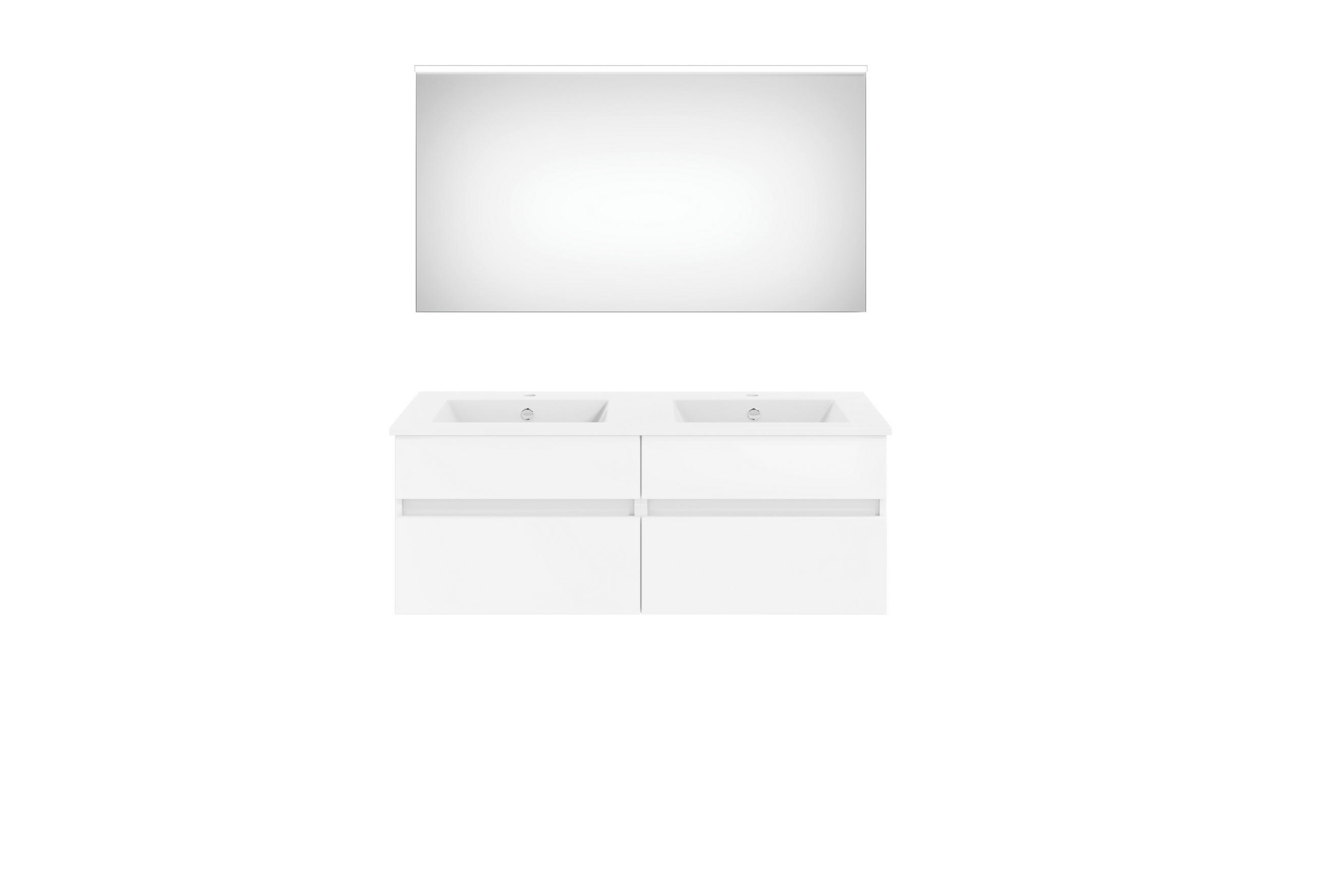 BADEZIMMER  in 120 cm  - Weiß Hochglanz/Weiß, KONVENTIONELL, Keramik/Holzwerkstoff (120cm) - Puris