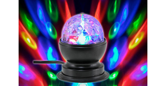 LED-TISCHLEUCHTE 8,8 cm   - Transparent/Schwarz, Trend, Kunststoff (8,8cm) - Novel