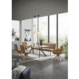 STUHL - Rostfarben/Cognac, Design, Textil/Metall (50/93/69cm) - Dieter Knoll