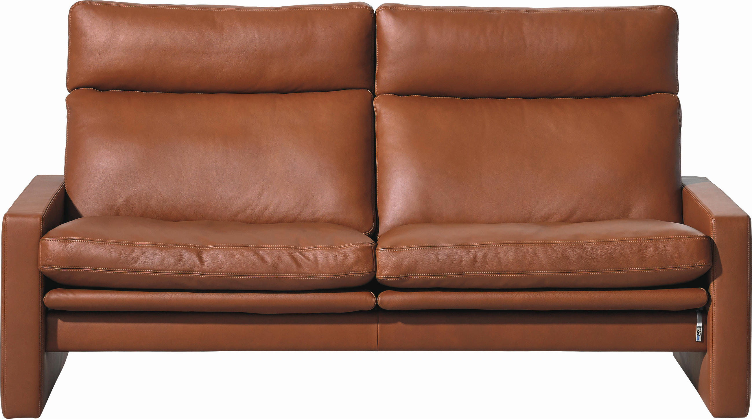 2-SITZER-SOFA Manhattan Echtleder Braun  - Braun, KONVENTIONELL, Leder (177/97/95cm) - Erpo