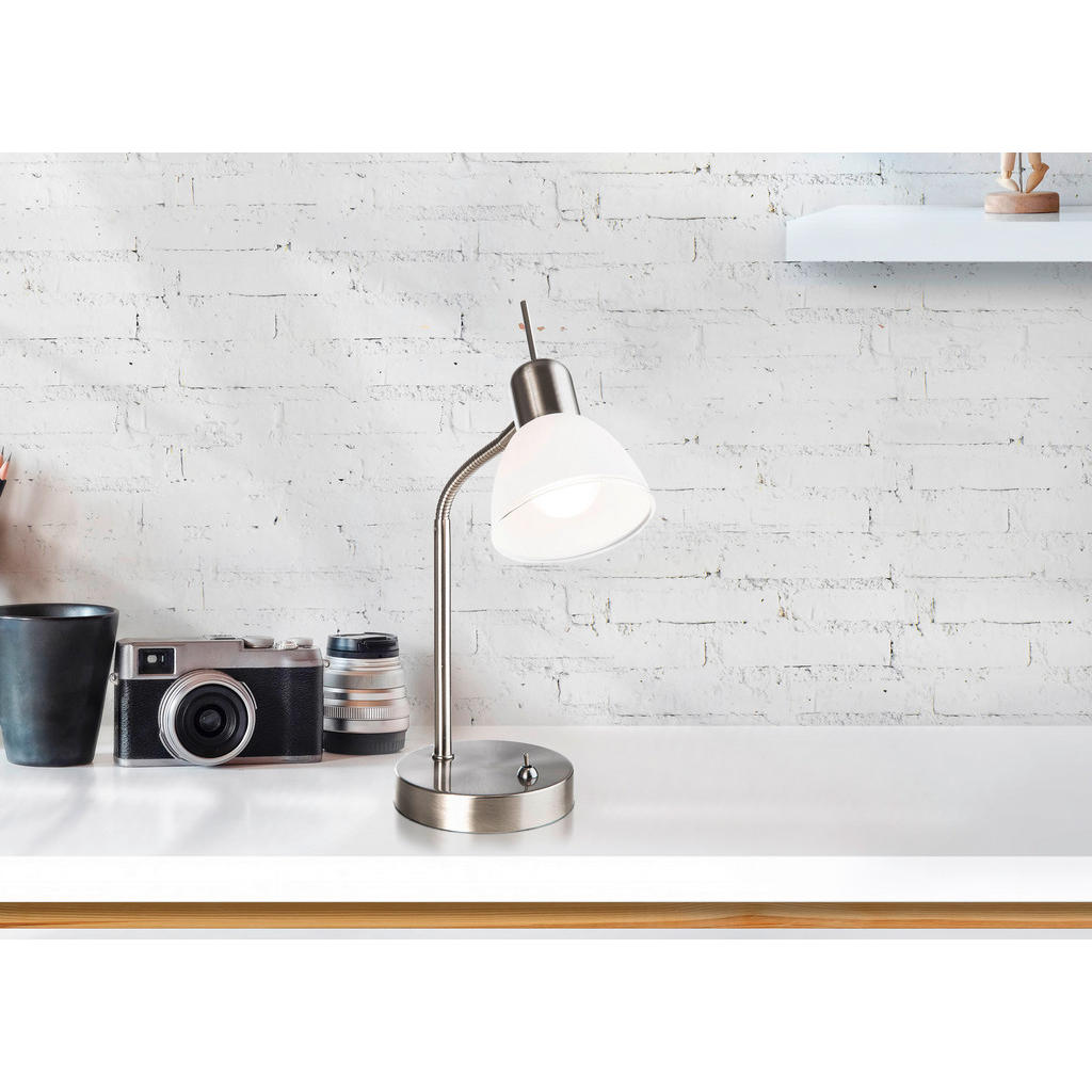 Thumbnail - Novel Led-Tischleuchte, Weiß, Glas, rund,rund, F, 35 cm, CE, Flexarm, mit Schalter, Lampen & Leuchten, Innenbeleuchtung,...