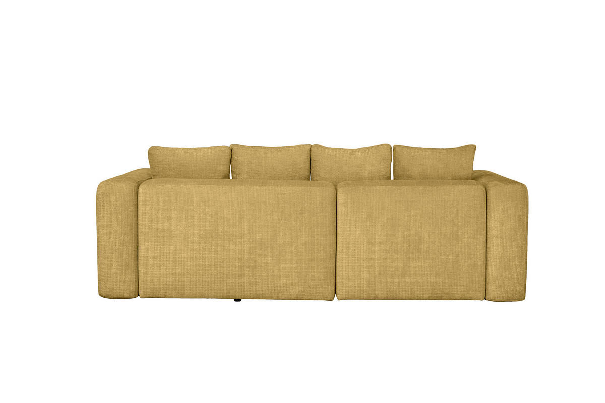 ECKSOFA Goldfarben Chenille Zierkissen, Rückenkissen, Rücken echt  - Goldfarben/Schwarz, MODERN, Kunststoff/Textil (188/276cm) - Milino