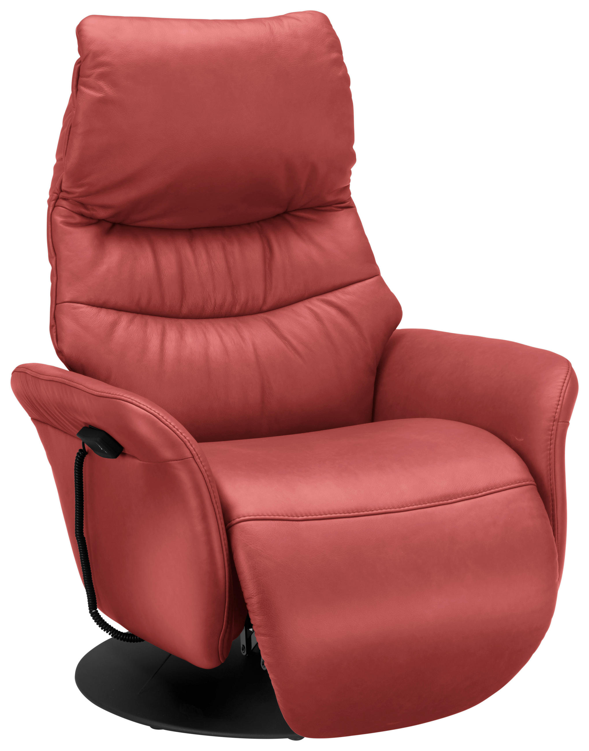 RELAXSESSEL in Leder Rot  - Anthrazit/Rot, Design, Leder/Metall (78/111/85cm) - Himolla Komfortklass
