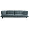 MEGASOFA in Flachgewebe Blaugrau  - Blaugrau/Schwarz, Design, Holzwerkstoff/Textil (339/92/99cm) - Moderano