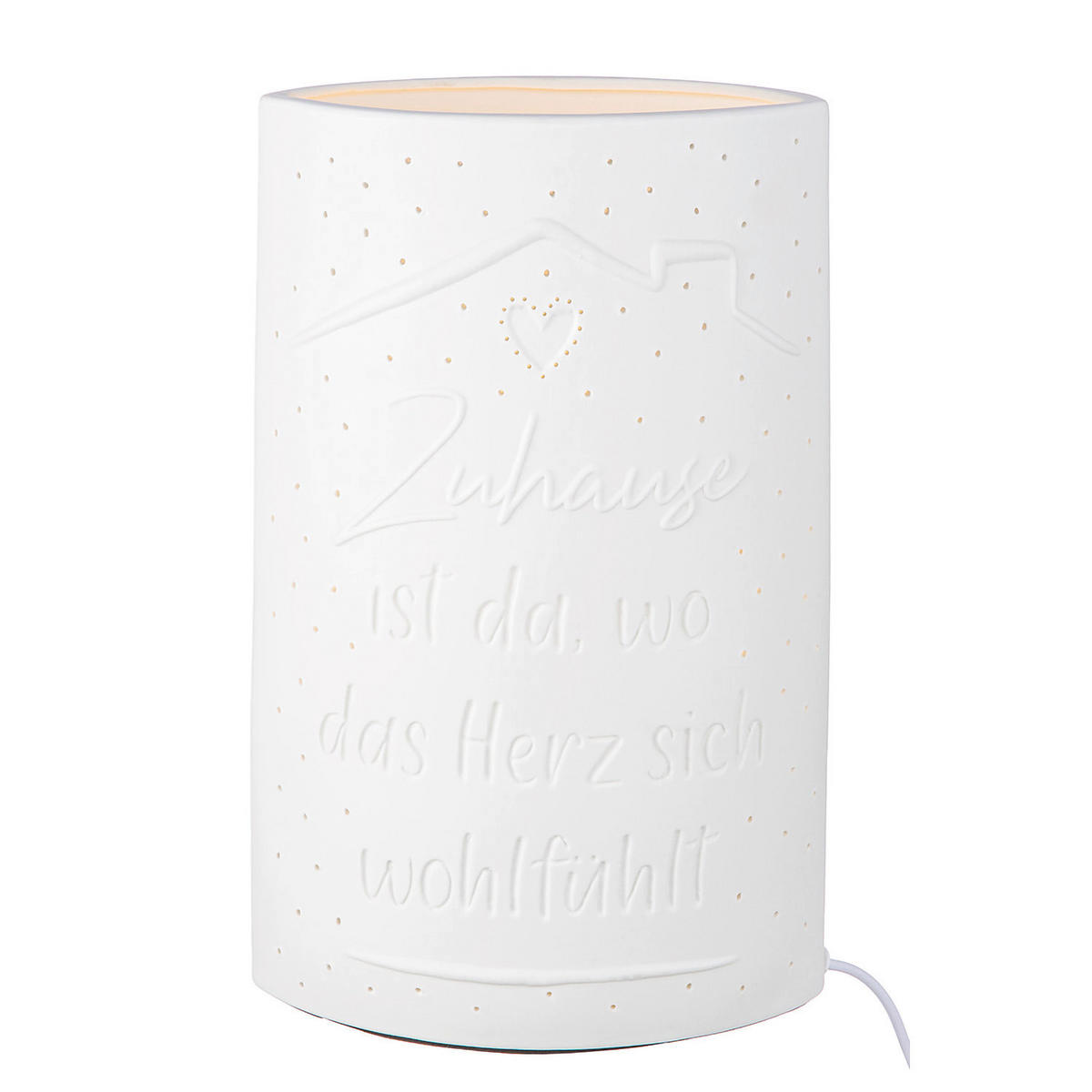 STIMMUNGSLEUCHTER   - Weiß, Basics, Keramik (18/28,5/10cm)