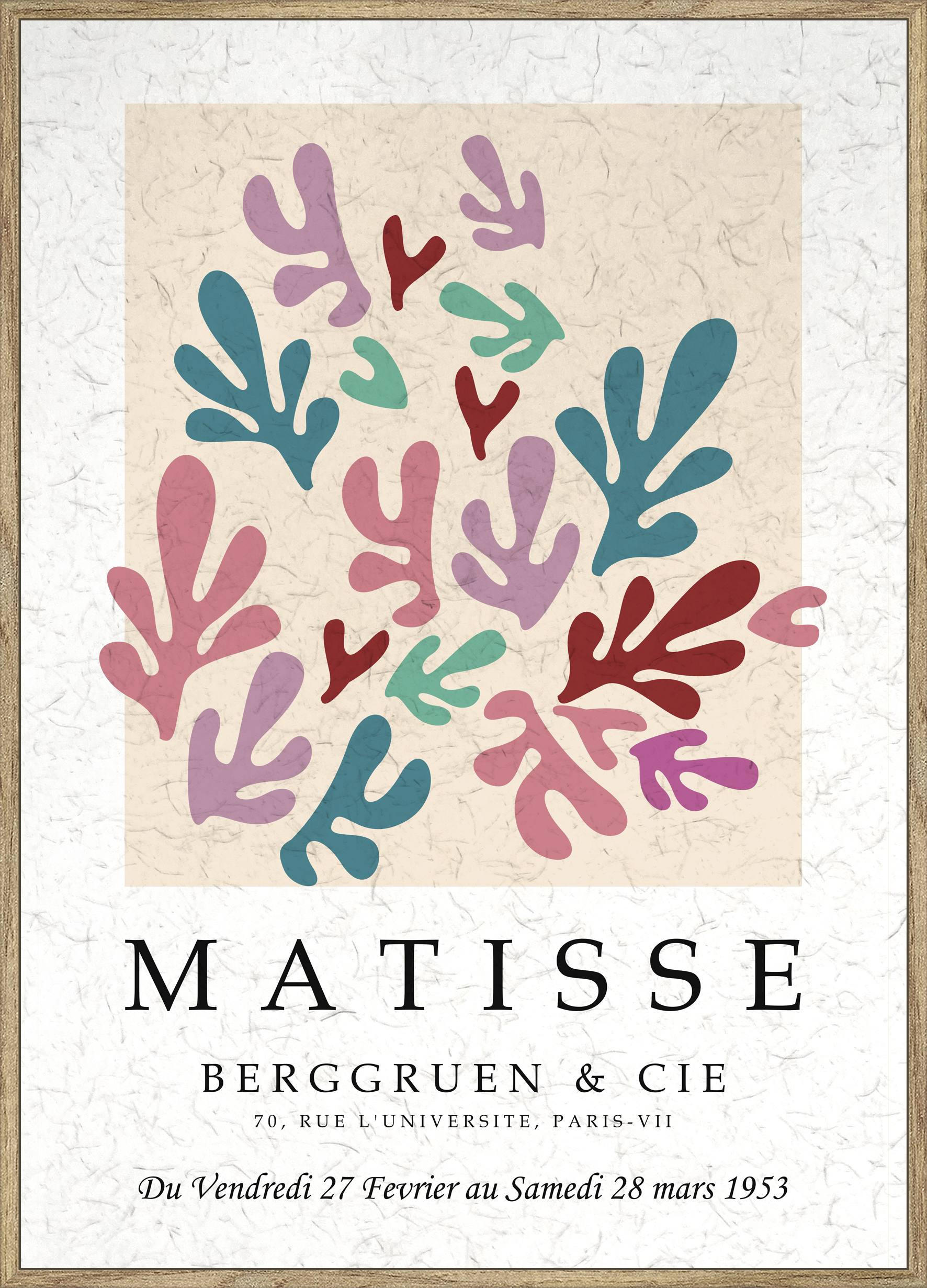 KUNSTDRUCK Landschaft & Natur, Abstraktes, Text, Blumen 50/70 cm  - Eichefarben/Multicolor, Trend, Holzwerkstoff (50/70cm) - Monee