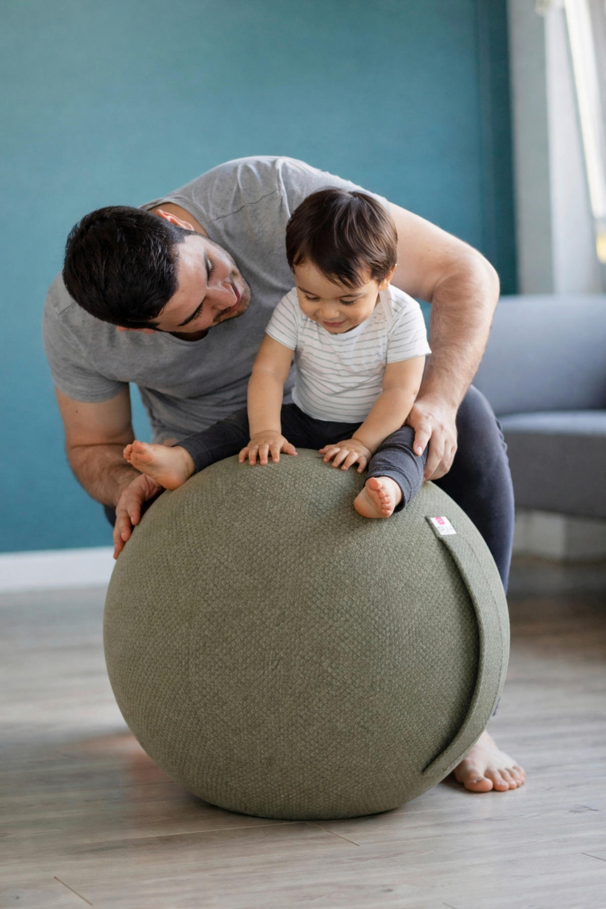 SITZBALL Plüsch  - Grün, Design, Textil (60/60/60cm) - Stylife