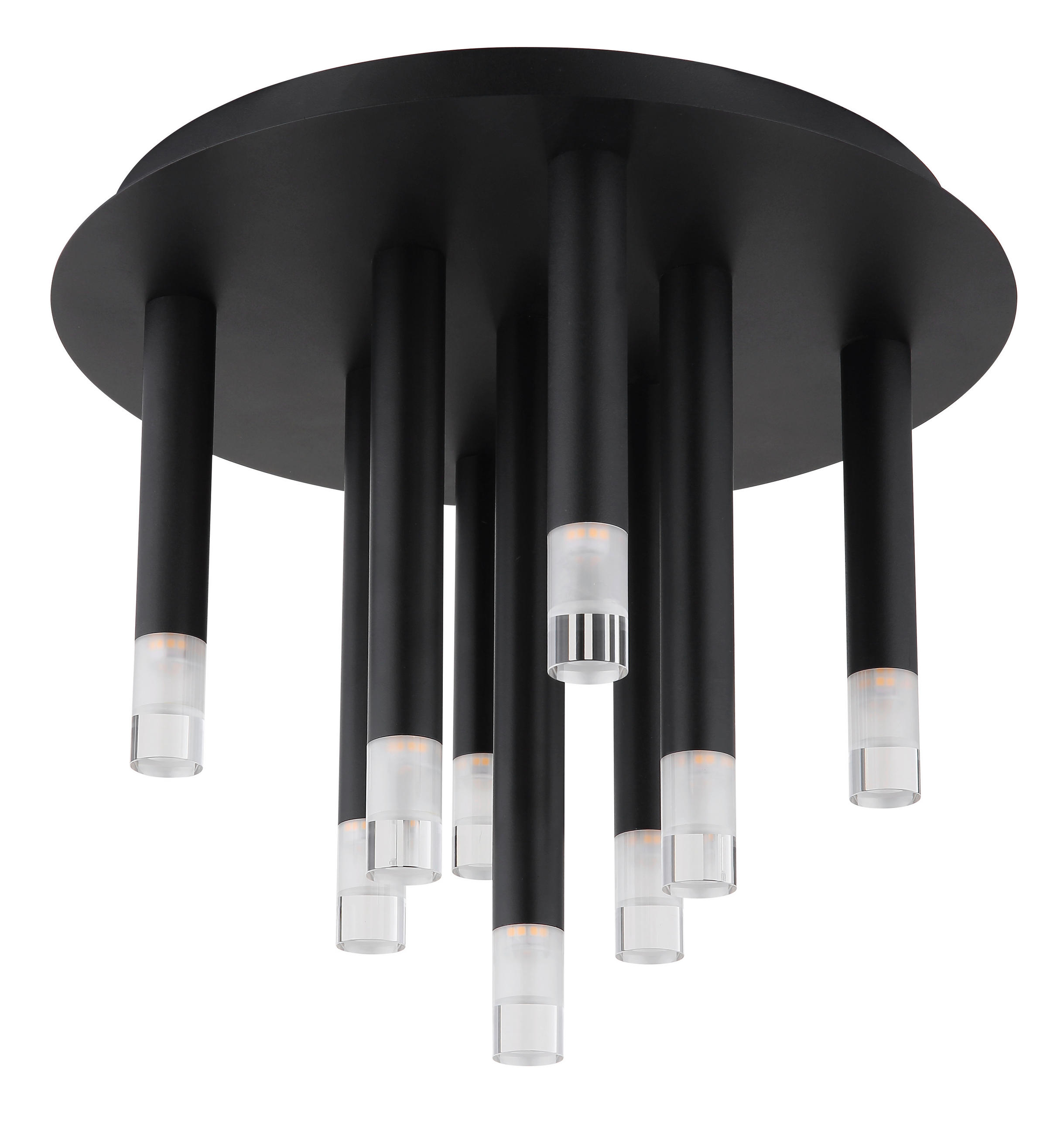 DECKENLEUCHTE  34/29,6 cm    - Klar/Schwarz, Design, Kunststoff/Metall (34/29,6cm) - Globo