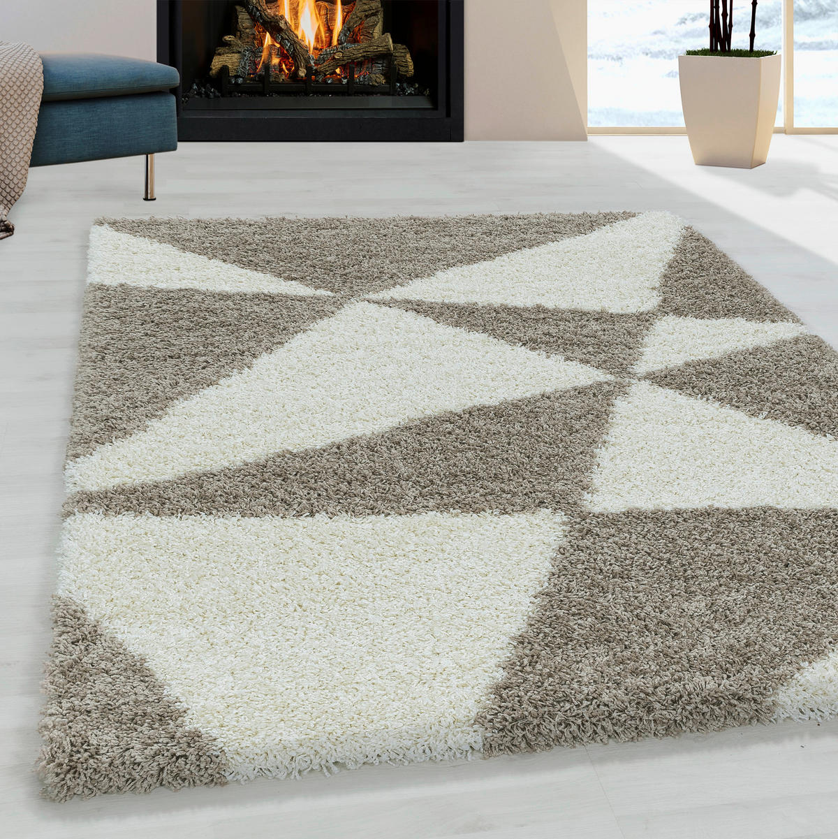 KOBEREC S VYSOKÝM VLASEM, 80/150 cm, béžová - béžová, Design, textil (80/150cm) - Novel