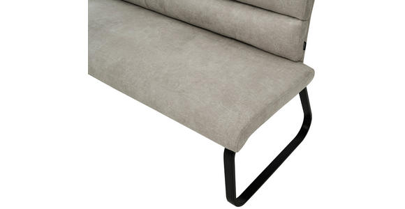SITZBANK 180/94,5/70 cm Webstoff Taupe  - Taupe/Schwarz, Design, Textil/Metall (180/94,5/70cm) - Novel