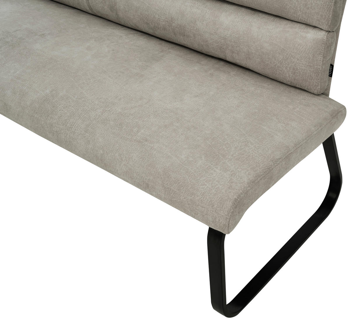 SITZBANK 180/94,5/70 cm Webstoff Taupe  - Taupe/Schwarz, Design, Textil/Metall (180/94,5/70cm) - Novel