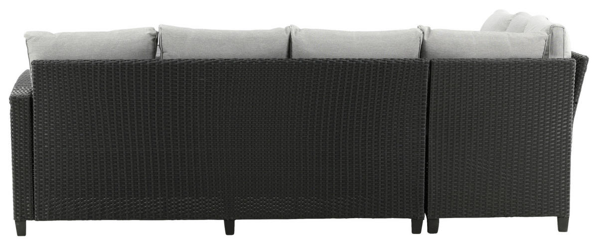 DINING-LOUNGESET  - Schwarz, KONVENTIONELL, Kunststoff (173/227cm) - Gardenson