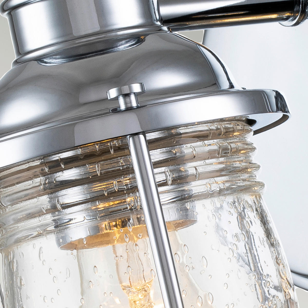 BADEZIMMER-WANDLEUCHTE - Chromfarben, Konventionell, Glas/Metall (20,6/12,7/16,9cm) - Elstead Lighting