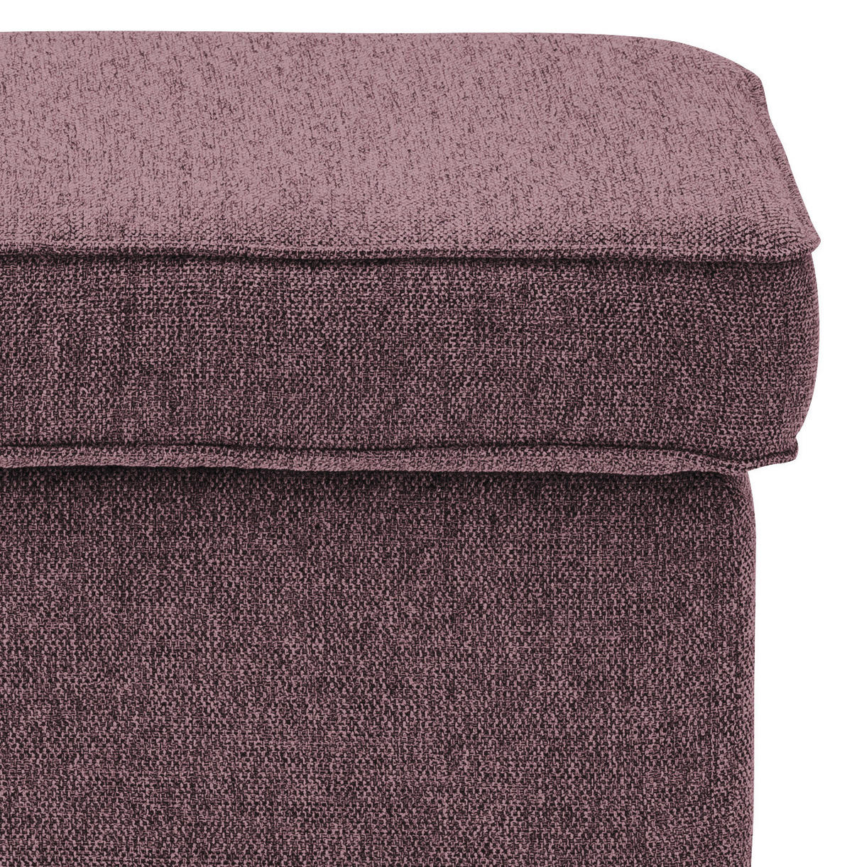 HOCKER Webstoff Aubergine  - Aubergine/Schwarz, Basics, Textil (63/43/42cm) - MID.YOU