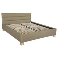 ČALÚNENÁ POSTEĽ, 160/200 cm, zlatohnedá - zlatohnedá/farba brezy, Basics, drevo/textil (160/200cm) - Cantus