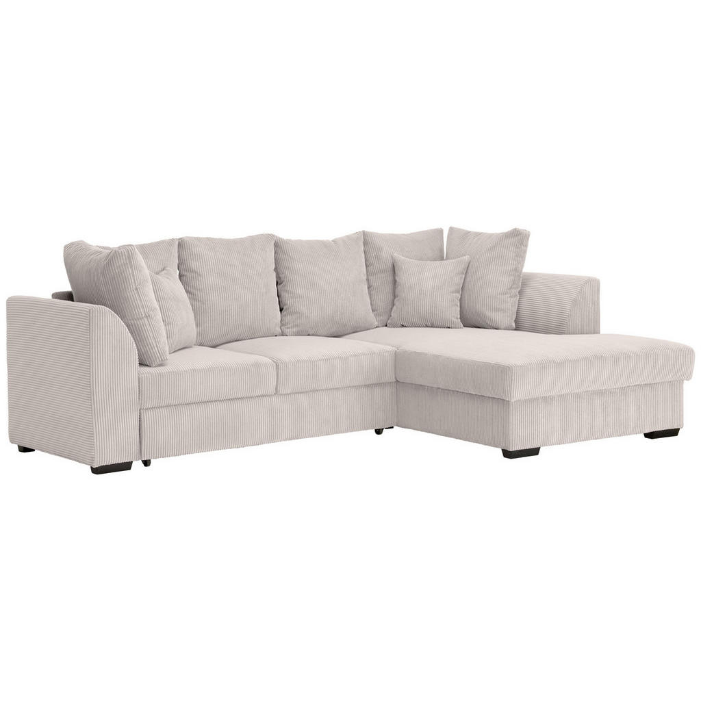 Thumbnail - Cantus Ecksofa, Beige, Textil, 3-Sitzer, Füllung: Schaumstoff, Ottomane rechts, L-Form, 259x174 cm, Stoffauswahl, seiten...