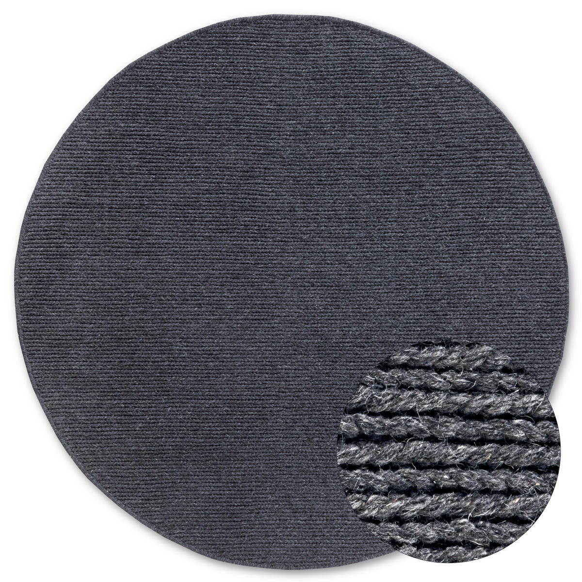 HANDWEBTEPPICH 160 cm Kollektion 1748 Anthrazit  - Anthrazit, Basics, Textil (160cm) - Villeroy & Boch