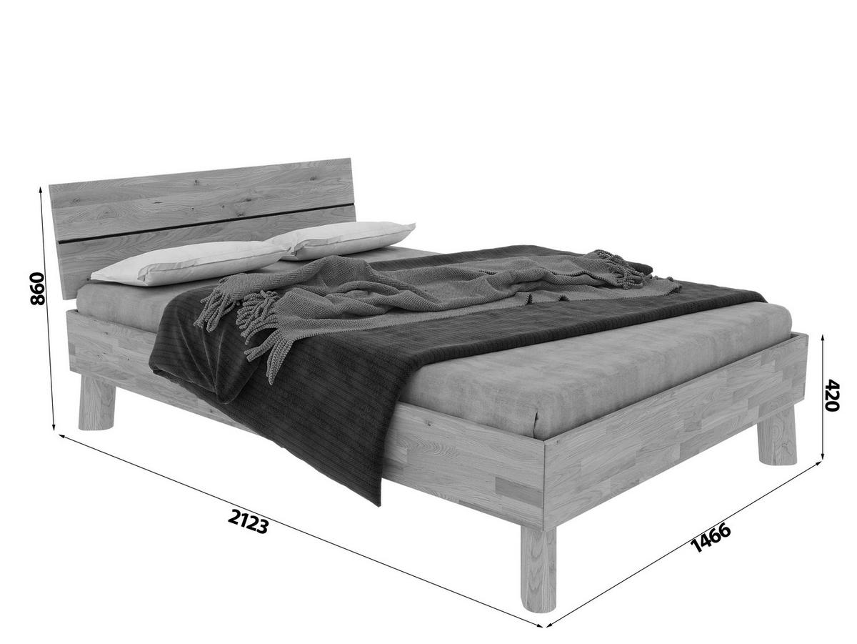 BETT 140/200 cm  in Naturfarben  - Naturfarben, MODERN, Holz (140/200cm) - MID.YOU