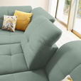 ECKSOFA in Chenille Mintgrün  240/308 cm  - Schwarz/Mintgrün, Design, Textil/Metall (240/308cm) - Xora