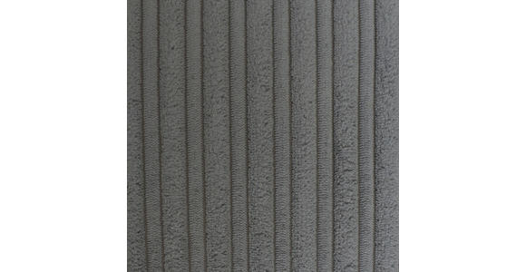 ECKSOFA Grau Cord  - Schwarz/Grau, KONVENTIONELL, Textil/Metall (276/173cm) - Carryhome