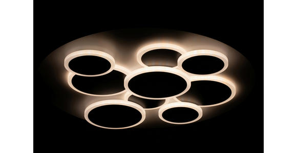LED-DECKENLEUCHTE 46,8/6 cm - Schwarz/Weiß, Trend, Kunststoff/Metall (46,8/6cm) - Novel